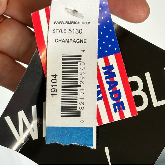 R&M Richards Lace Ruffle cover up Duster Shrug Champagne size XL - Picture 4 of 8